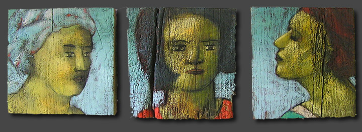 No H66, H67 und H68  | Öl auf Holz | je 24 x 24 cm | 2008